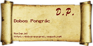Dobos Pongrác névjegykártya