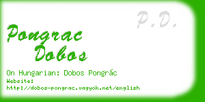 pongrac dobos business card