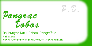 pongrac dobos business card